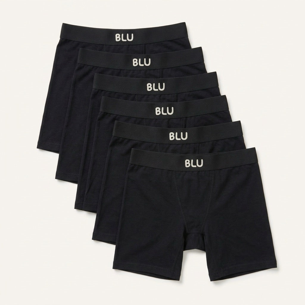 6-Pack Blu 11cm organic cotton boxer briefs - Black