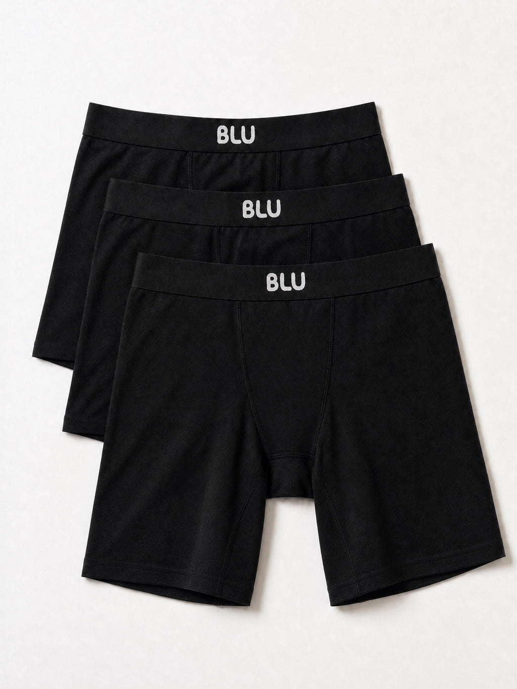 3er-Pack Blu 11cm Bio-Baumwoll-Boxershorts – Schwarz