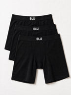 3er-Pack Blu 11cm Bio-Baumwoll-Boxershorts – Schwarz