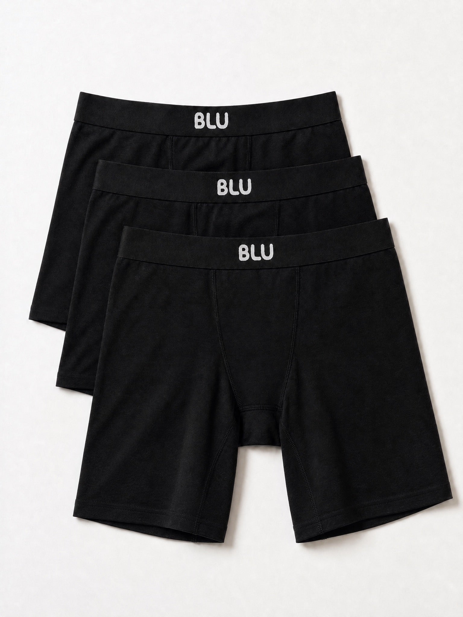 3er-Pack Blu 11cm Bio-Baumwoll-Boxershorts – Schwarz