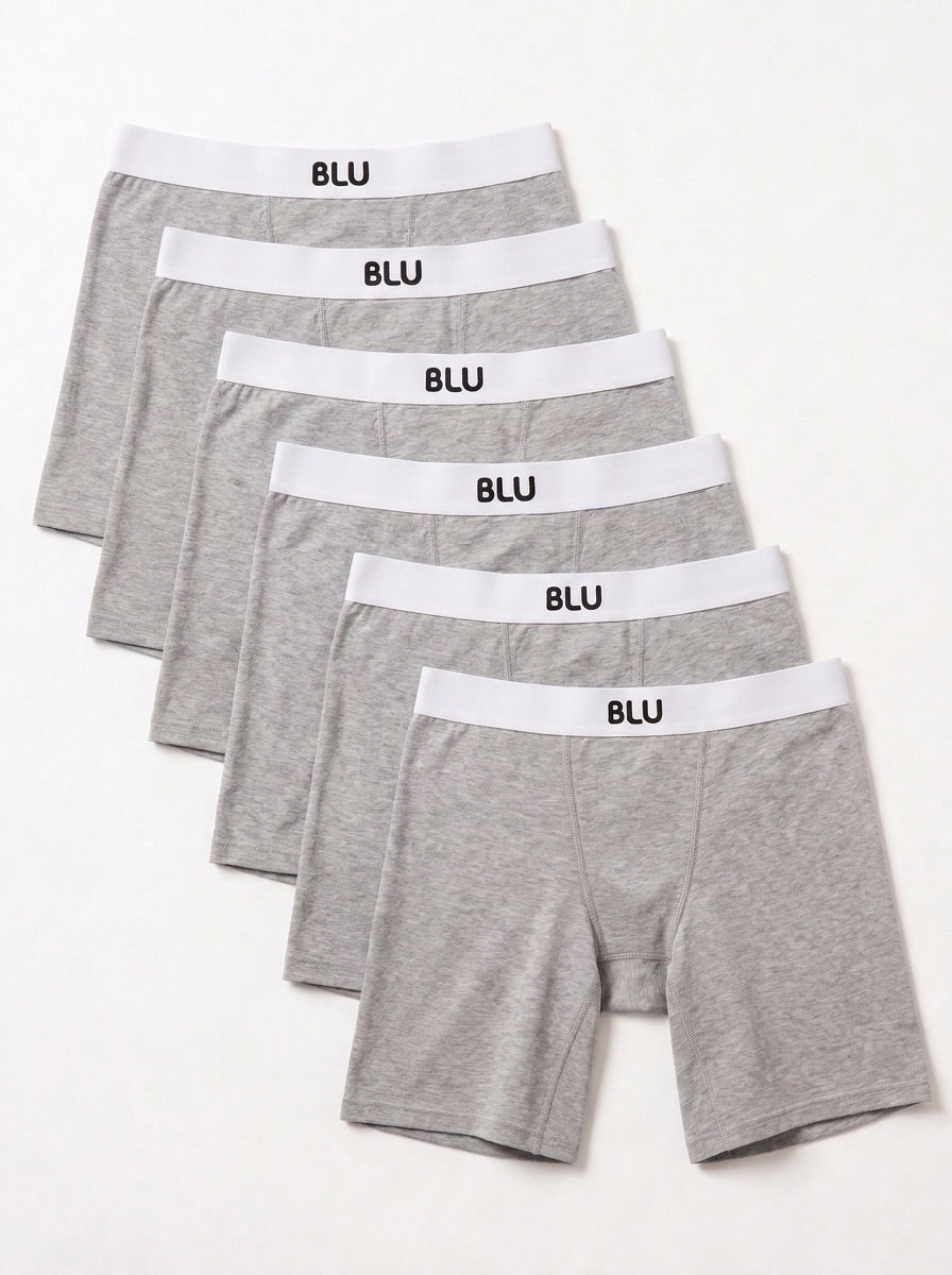 6-Pack Blu 11cm organic cotton boxer briefs - Grey