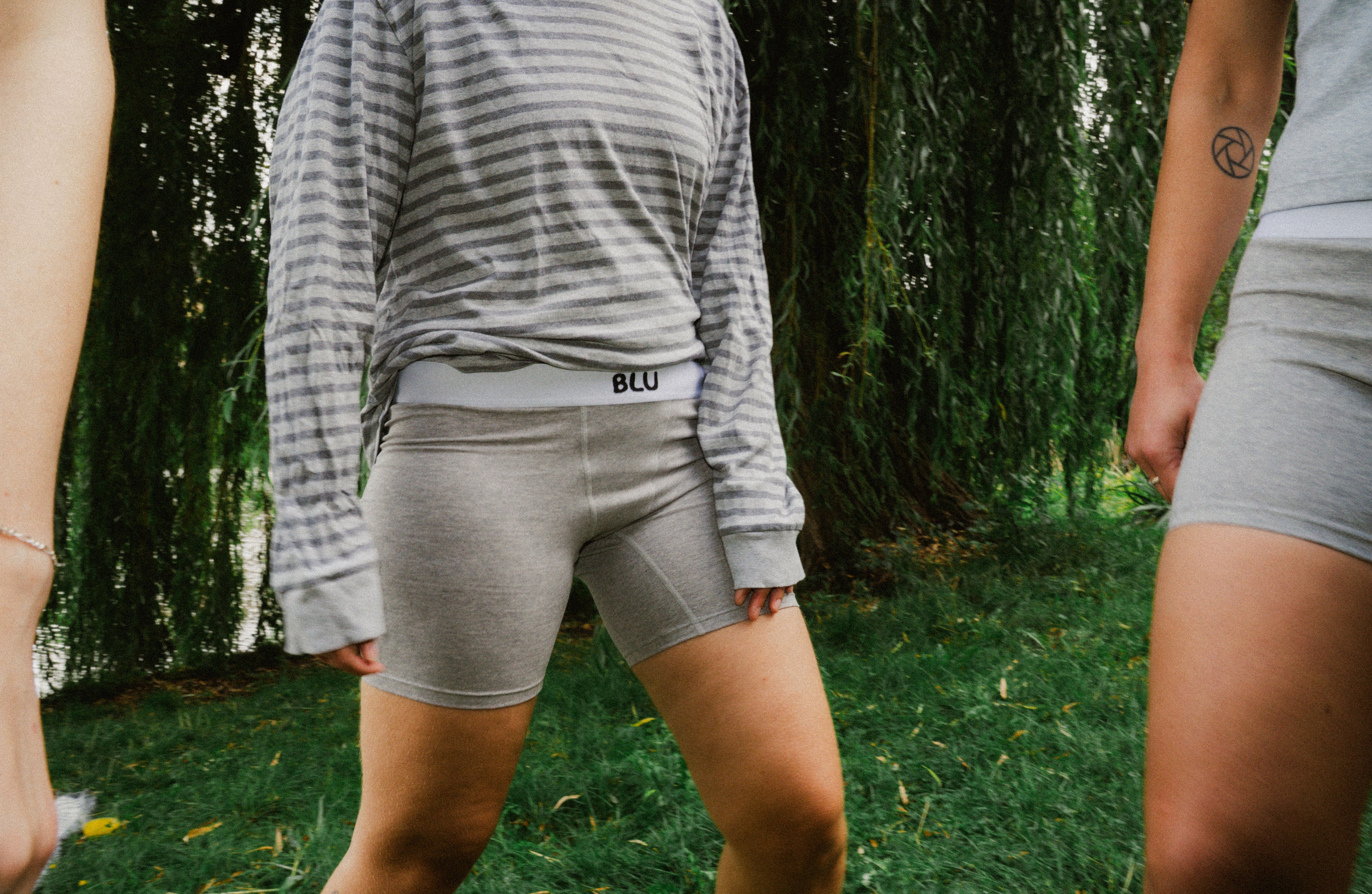 Blu 11cm Organic Cotton Boxer Briefs - Grey