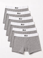 6-Pack Blu 5cm organic cotton boxer briefs - Grey