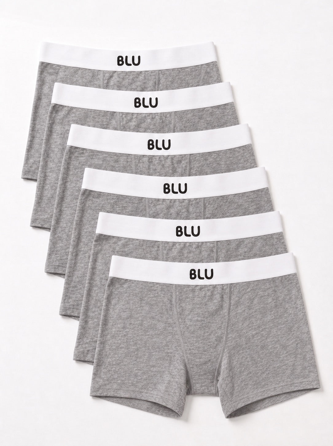 6-Pack Blu 5cm organic cotton boxer briefs - Grey