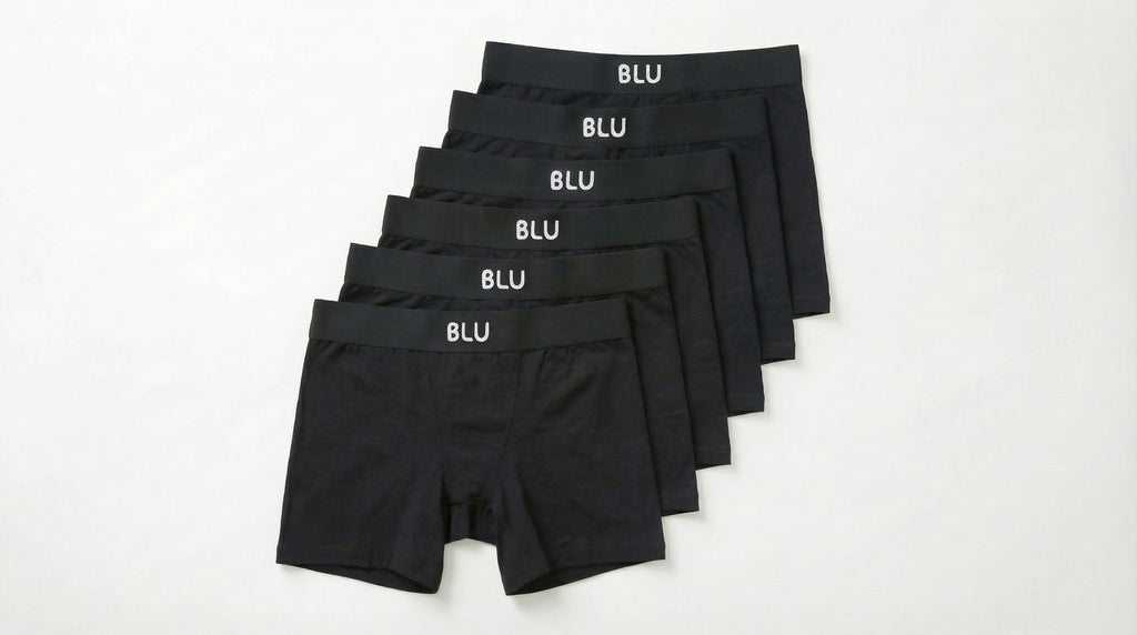 6-Pack Blu 7cm organic cotton boxer briefs