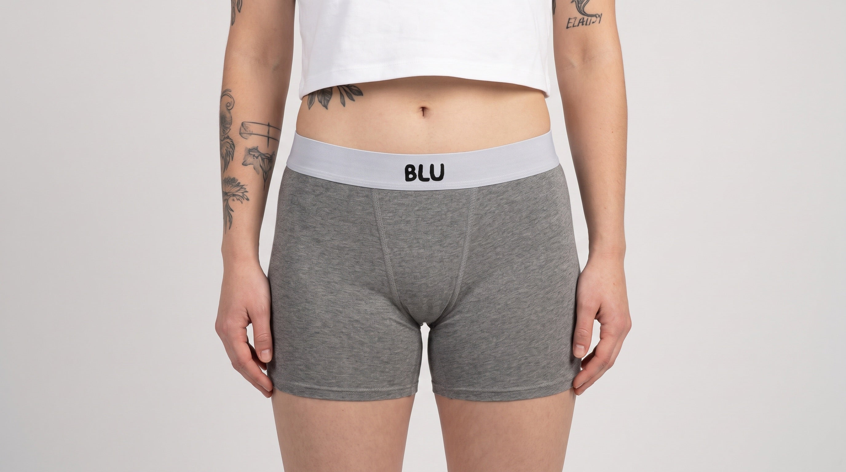 Blu 7cm Organic Cotton Boxer Briefs - Grey