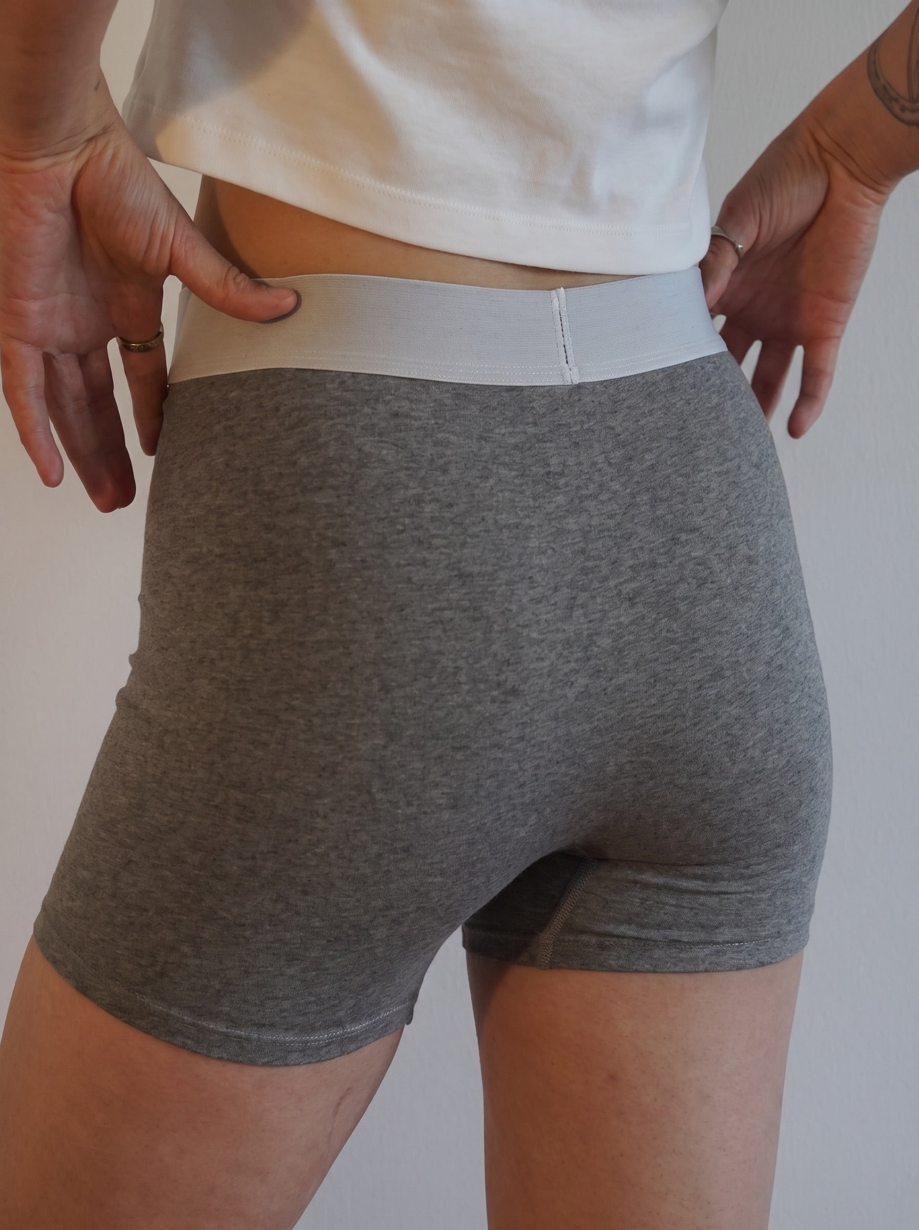 Blu 7cm Organic Cotton Boxer Briefs - Grey