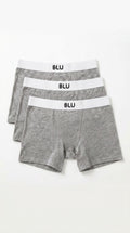3-Pack Blu 7cm organic cotton boxer briefs - Grey