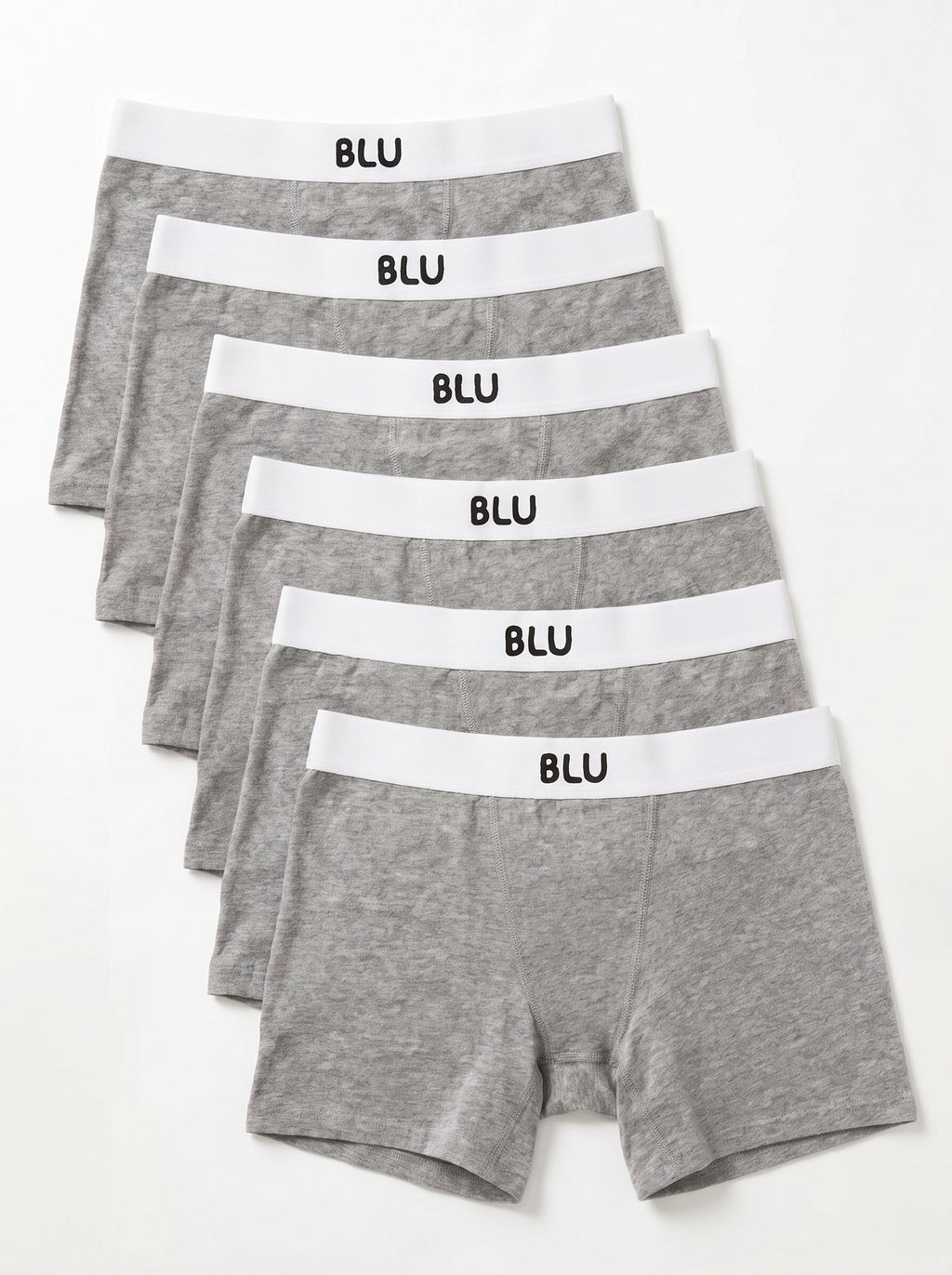 6-Pack Blu 7cm organic cotton boxer briefs - Grey