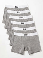 6-Pack Blu 7cm organic cotton boxer briefs - Grey