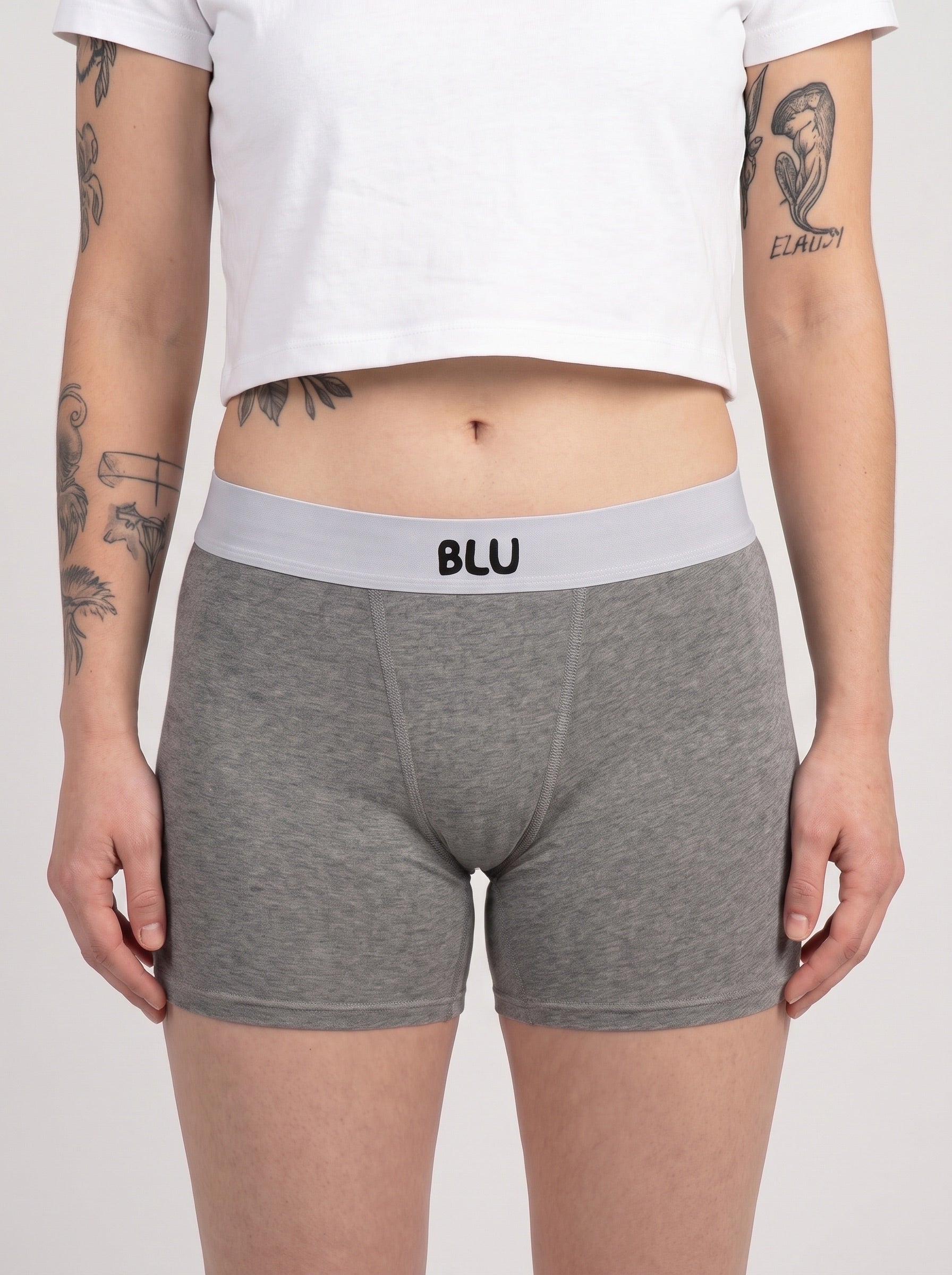 Blu 7cm Organic Cotton Boxer Briefs - Grey