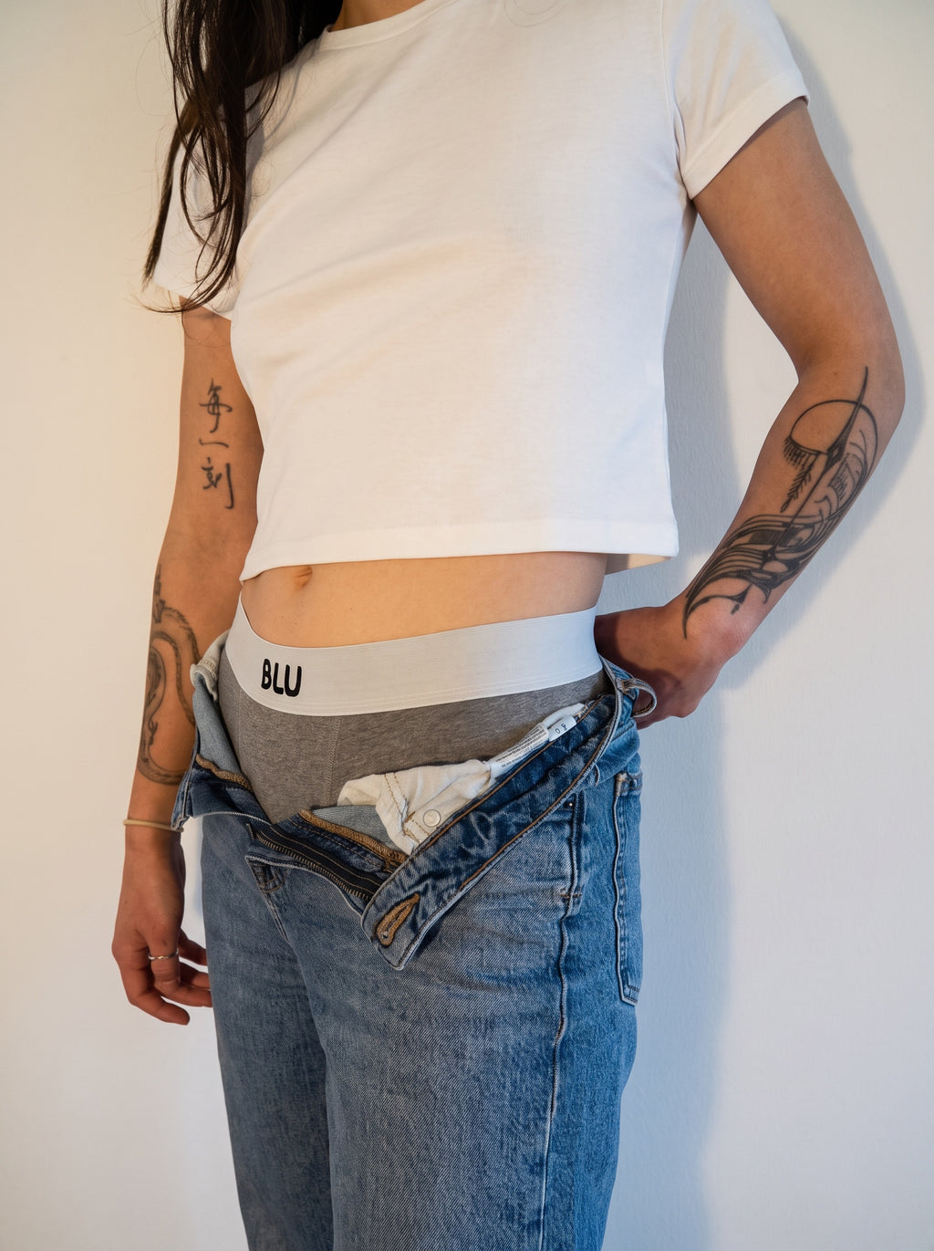 Blu 7cm Organic Cotton Boxer Briefs - Grey